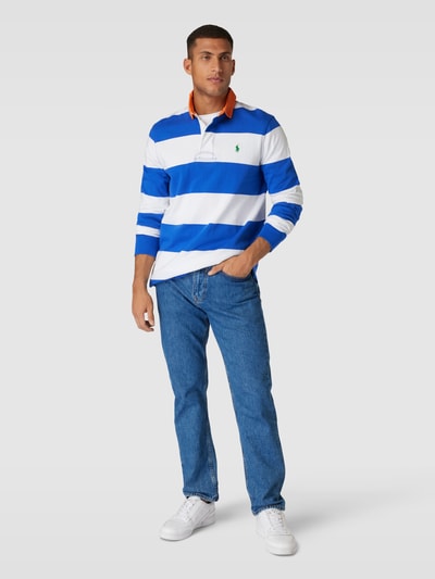 Polo Ralph Lauren Classic Fit Longsleeve mit Streifenmuster Blau 1