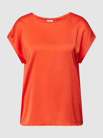 Vila T-Shirt mit Rundhalsausschnitt Modell 'VIELLETTE' Orange 2