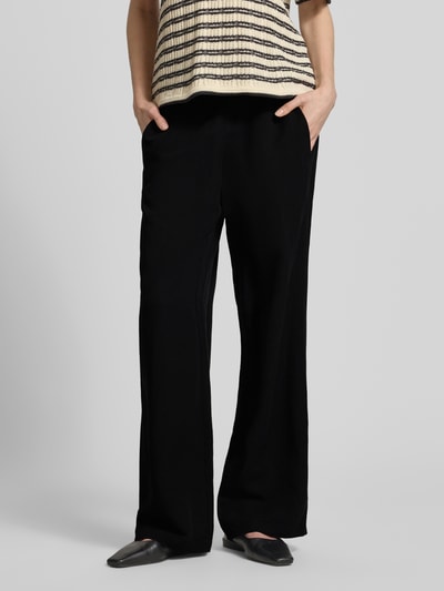 Stehmann Linnen broek met elastische band model 'Roma' Zwart - 4