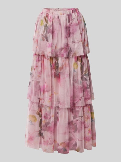 LACE & BEADS Maxirock im Stufen-Look Rosa 2