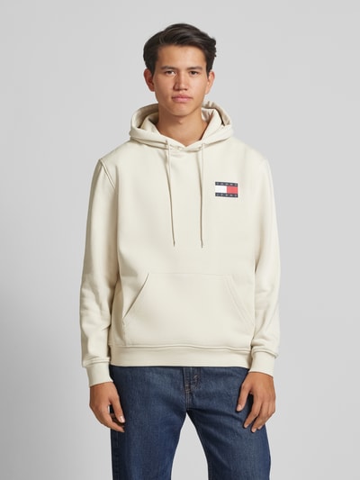 Tommy Jeans Hoodie mit Label-Print Modell 'ESSENTIAL' Beige 4