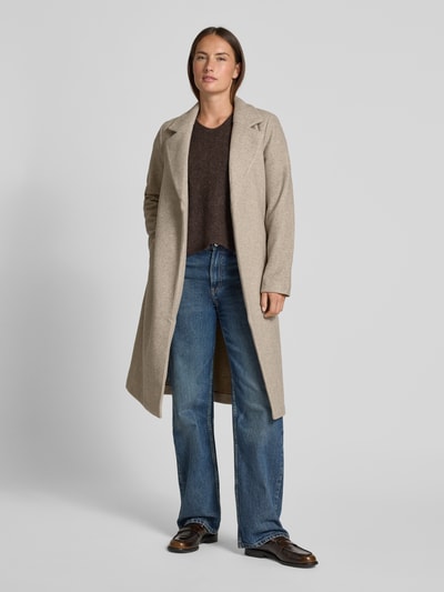 Vero Moda Relaxed Fit Mantel mit Bindegürtel Modell 'FORTUNEAYA' Beige 1