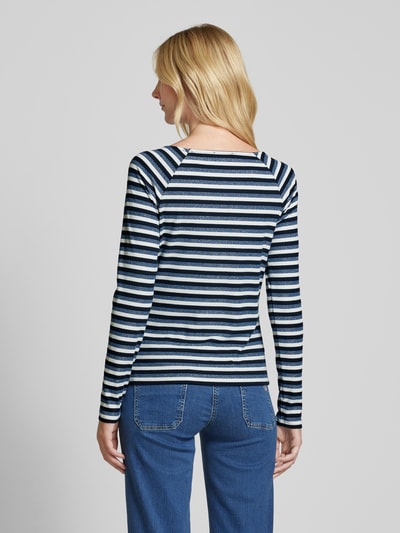 Monari Longsleeve mit Label-Detail Blau 5