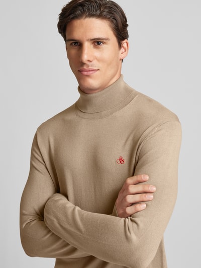 Scotch & Soda Strickpullover mit Rollkragen Beige 3