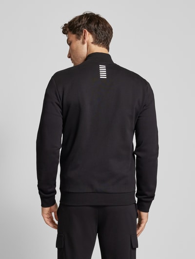 EA7 Emporio Armani Sweatjack met labelprint Zwart - 5