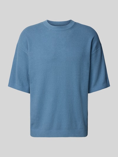 Jack & Jones Premium Gebreid shirt met ronde hals, model 'KALEB' Oceaanblauw - 2