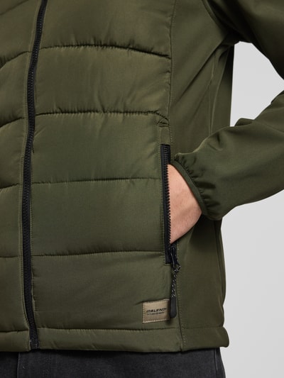 Blend Softshell-jack met doorgestikte naden, model 'EVIAN' Olijfgroen - 3