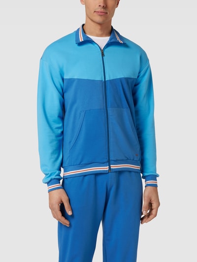 Calida Sweatjacke mit Stehkragen Modell 'REMIX' Blau 4