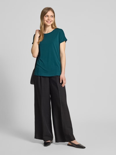 Christian Berg Woman T-shirt met geribde ronde hals Donkergroen - 1