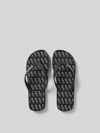 Dsquared2 Zehentrenner mit Allover-Label-Print Black 4