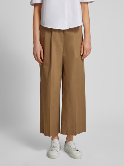 Luisa Cerano Culotte mit Bügelfalten in unifarbenem Design Khaki 4