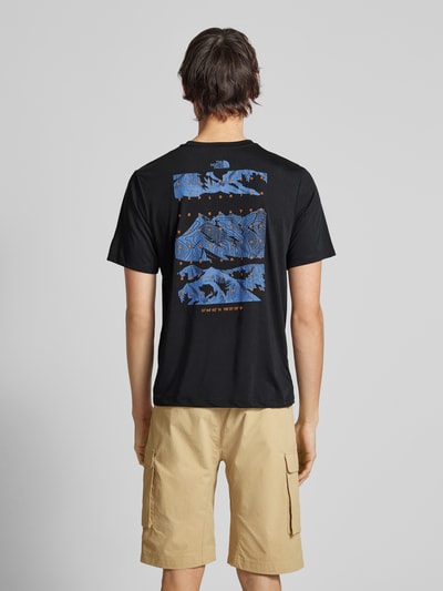 The North Face T-shirt met labelprint Zwart - 5