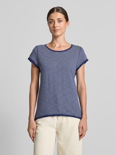 s.Oliver RED LABEL t-shirt o kroju regular fit z czystej bawełny Granatowy melanż 4