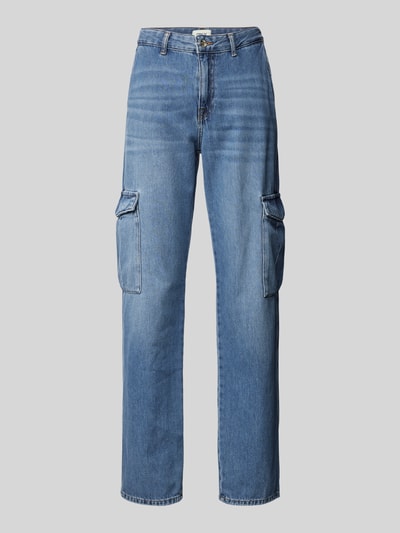 Only High waist jeans in cargolook, model 'JUNE' Jeansblauw - 2