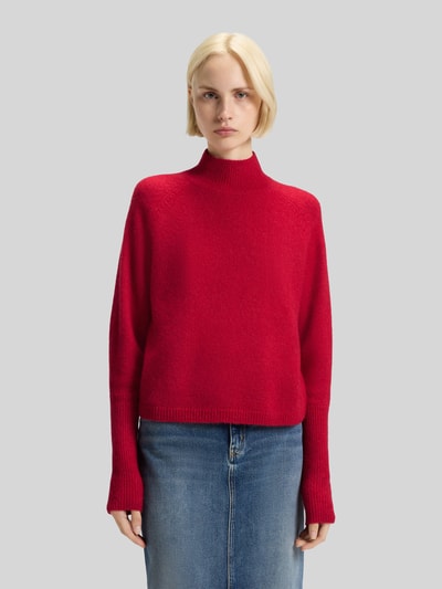 HUGO Relaxed Fit Strickpullover aus Woll-Mix mit Alpaka Modell 'SURPIO' Rot 4