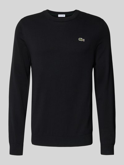 Lacoste Regular Fit Strickpullover aus Baumwoll-Mix Black 2