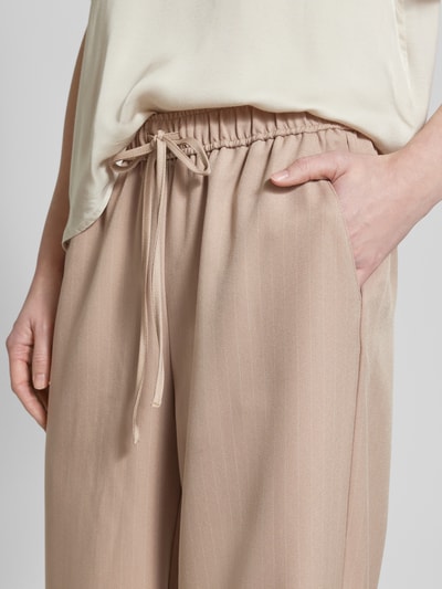 Vila Wide leg stoffen broek met tunnelkoord, model 'WILMA' Beige - 3