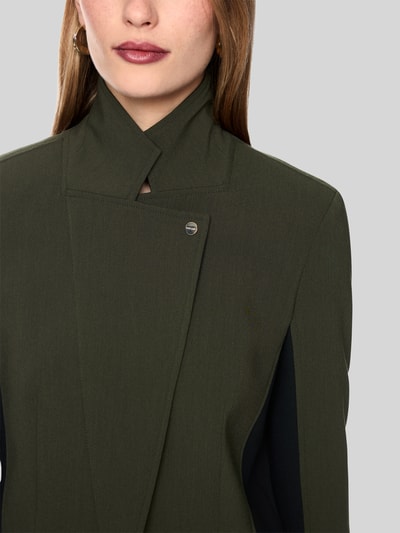 Marc Cain Slim Fit Longblazer mit Zweiwege-Reißverschluss Khaki 3