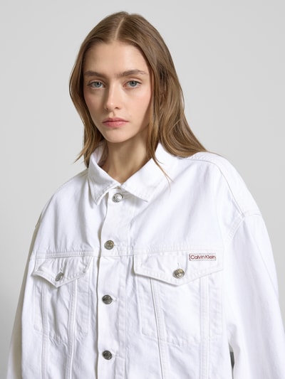 Calvin Klein Jeans Jeansjack met labelpatch Wit - 3