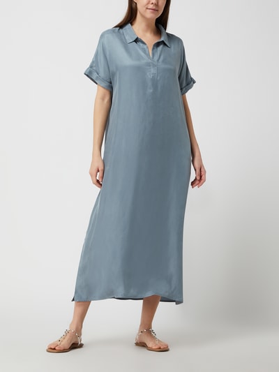 JC Sophie Midi-jurk van een mix van cupro en viscose Aquablauw - 1
