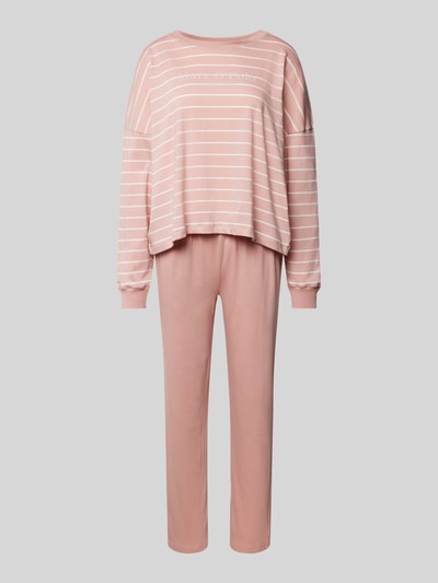 Marc O'Polo Comfort fit pyjama met labelprint Rosé - 1