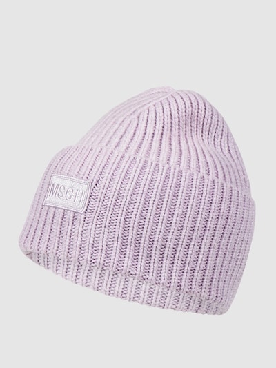 MSCH Copenhagen Czapka beanie z mieszanki wełny z imitacji dzianiny model ‘Kara’ Jasnofioletowy 1