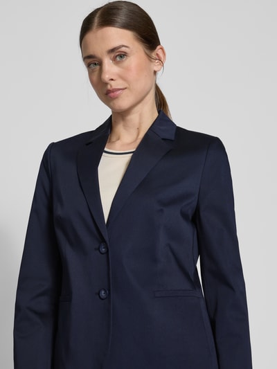 Christian Berg Woman Selection Regular fit blazer met reverskraag en paspelzakken Marineblauw - 3