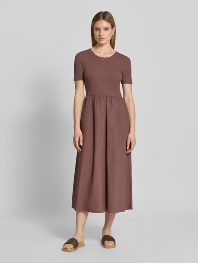 Christian Berg Woman Selection Midikleid in Falten-Optik Mittelbraun 4