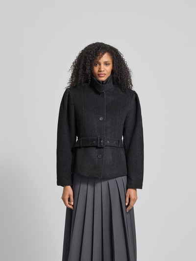 ROTATE Oversized Jacke mit Taillengürtel Dunkelgrau 4