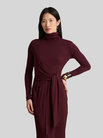 Lauren Ralph Lauren Regular fit vrijetijdsjurk van mix van katoen en modal Bordeaux - 1