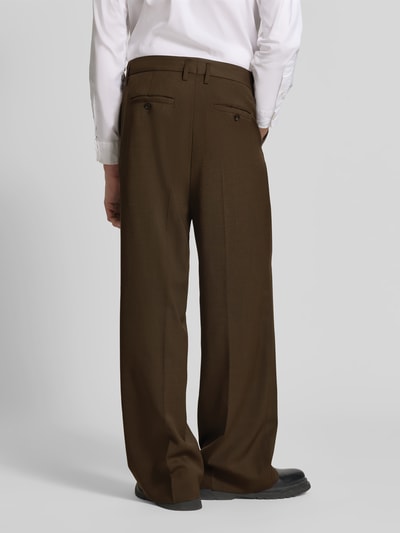Filippa K Relaxed Fit Stoffhose aus Baumwoll-Mix Dunkelbraun 5