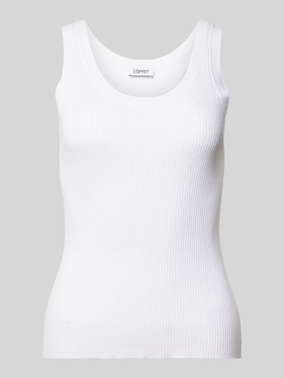 Esprit Tanktop in Ripp-Optik Weiss 2