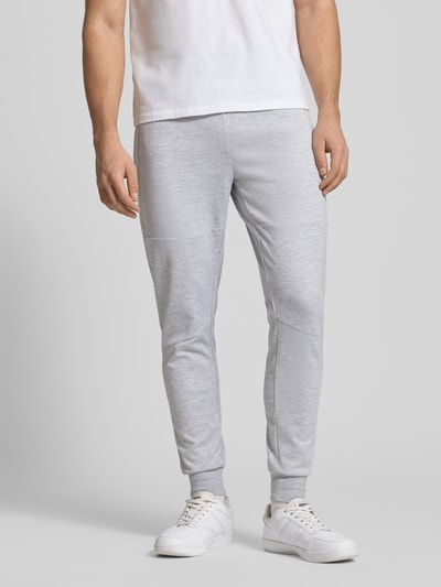 JACK & JONES Sweatpants mit Baumwoll-Anteil Modell 'GORDON' Hellgrau Melange 4