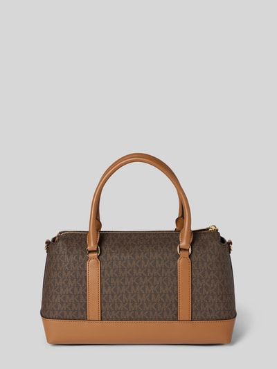 Productfoto, Handtasche mit Logo-Muster Modell 'ANDIE MD' van MICHAEL Michael Kors in bruin met logomotief, labelapplicatie, draagband, schouderband, hoofdvak met ritssluiting, breedte maat 1: 30 cm, lengte maat 1: 20 cm, diepte maat 1: 16 cm, schouderbandlengte maat 1: 118 cm.