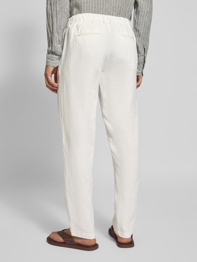 Casual Friday Regular Fit Leinenhose mit Gürtelschlaufen Modell 'Pandrup' Weiss 5