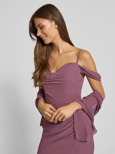 Mascara Abendkleid mit Beinschlitz Altrosa 3