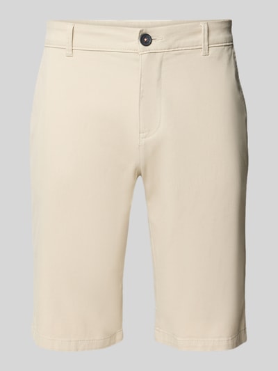 Tom Tailor Szorty chinosy o kroju slim fit z mieszanki bawełny Beżowy 2