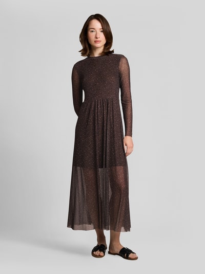 Tom Tailor Denim Tailliertes Freizeitkleid mit semitransparenten Ärmeln Black 4