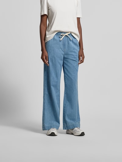 Juvia Wide Leg Stoffhose in Denim-Optik Hellblau 4