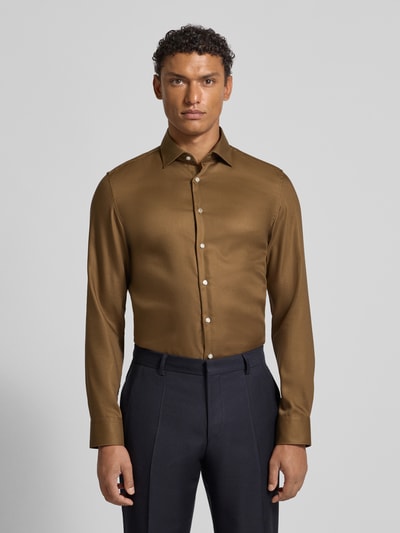 SEIDENSTICKER Slim fit zakelijk overhemd met kentkraag Beige - 4