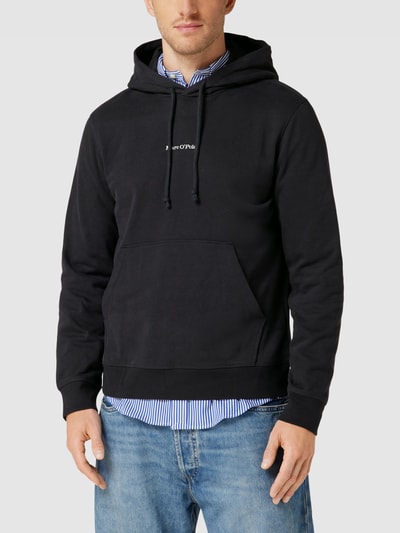 Marc O'Polo Hoodie mit Känguru-Tasche und Label-Stickerei Black 4