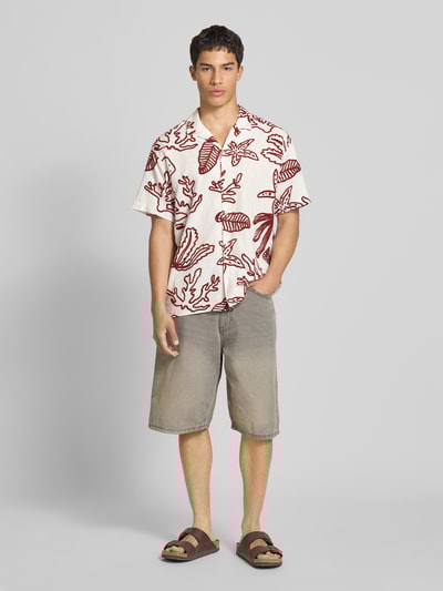 Jack & Jones Regular Fit Freizeithemd mit Resortkragen Modell 'LUKE' Offwhite 1