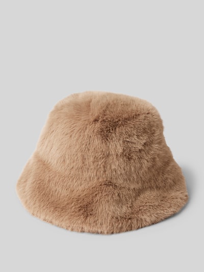 monari Bucket Hat mit Kunstfellbesatz Beige 1