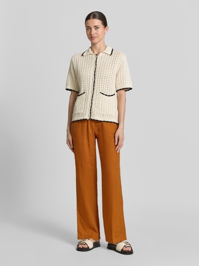 Christian Berg Woman Leinenhose mit Eingrifftaschen Camel 1