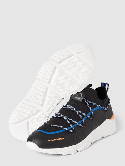 Karl Lagerfeld Sock-Sneaker mit Label-Print Modell 'LOW VERGER' Schwarz 3