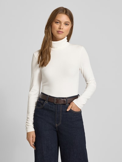 Marc O'Polo Slim Fit Langarmshirt aus Modal-Mix Offwhite 4