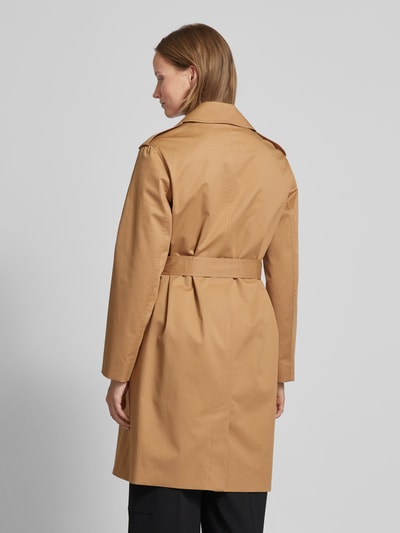 BOSS Orange Trenchcoat met strikceintuur Beige - 5