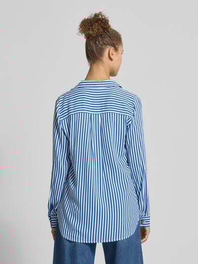 Only Overhemdblouse van viscose met verlengd rugpand, model 'YASMIN' Blauw - 5