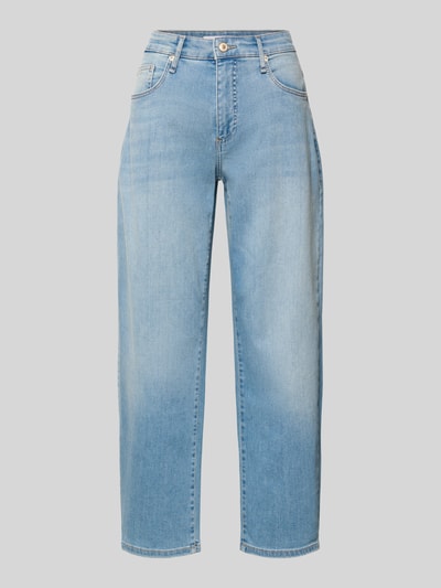 Produktfoto, Balloon Fit Jeans mit Lyocell-Anteil Modell 'DANNI' von MAC im 5-Pocket-Design, hellblau, sichtbare Struktur und glatte Textur