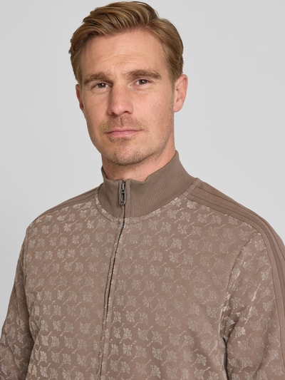 JOOP! Collection Sweatjack met labeldetail en opstaande kraag Beige - 3